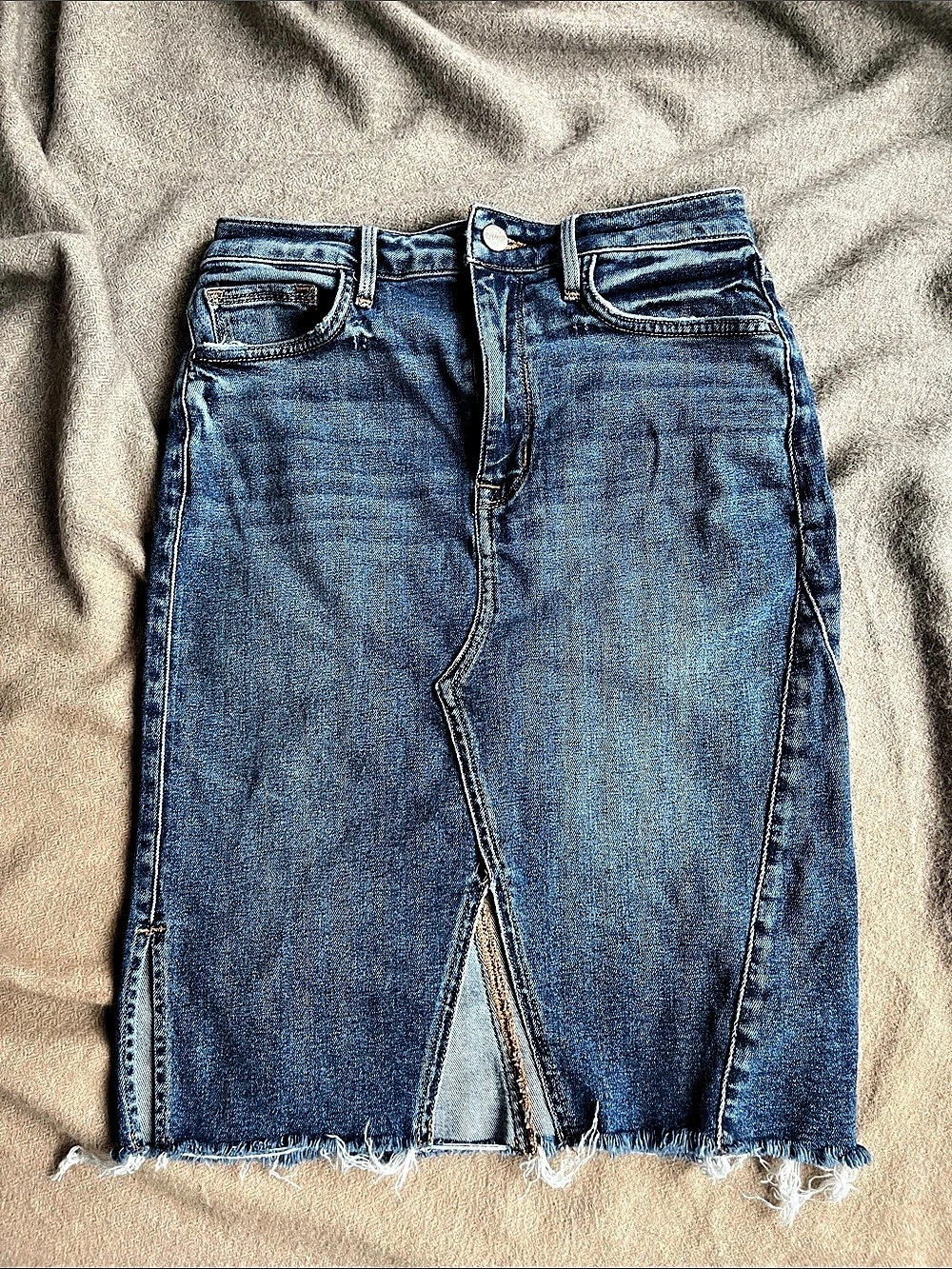 Sanctuary Denim Midi Skirt Blue Waist 25